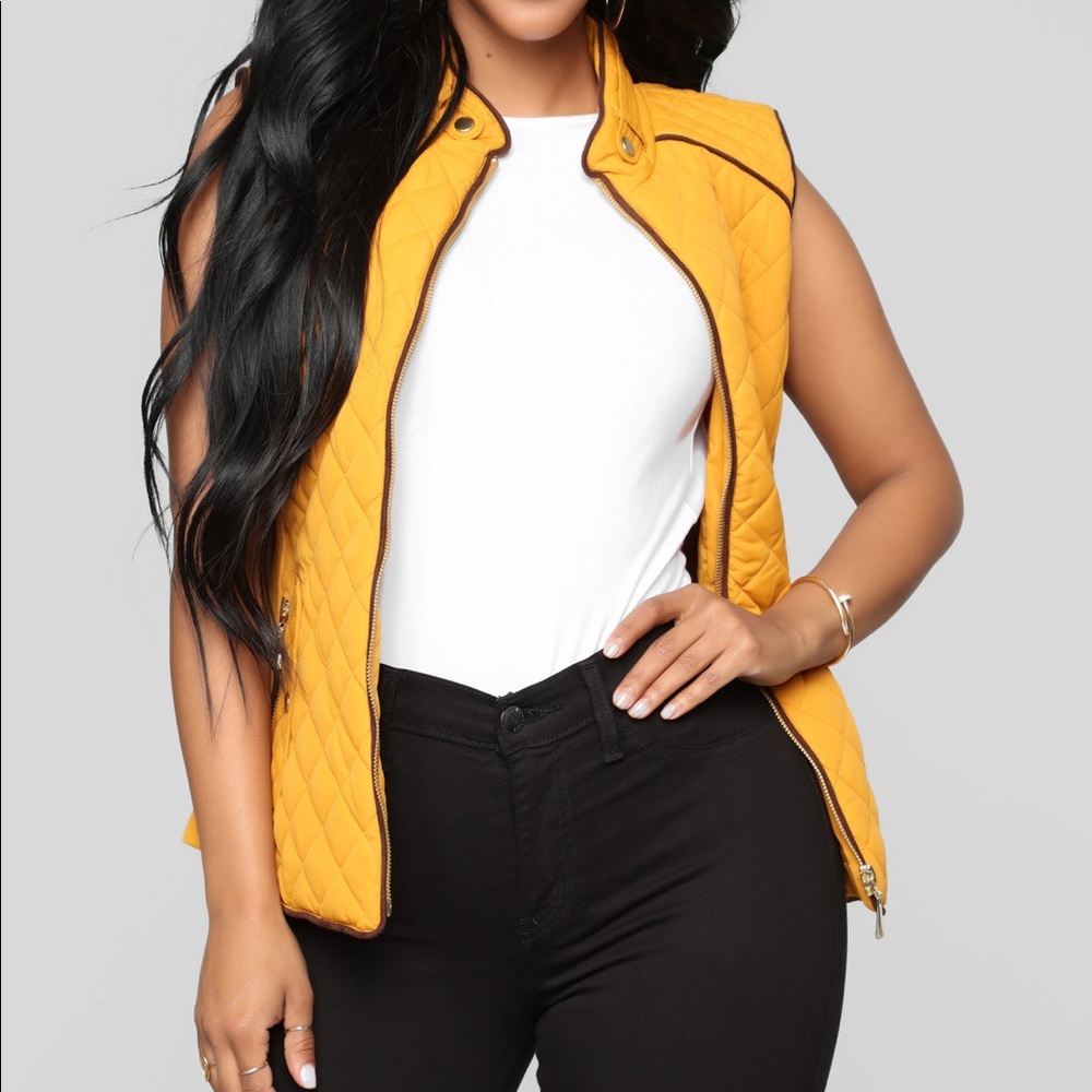 Mustard Quilted Vest